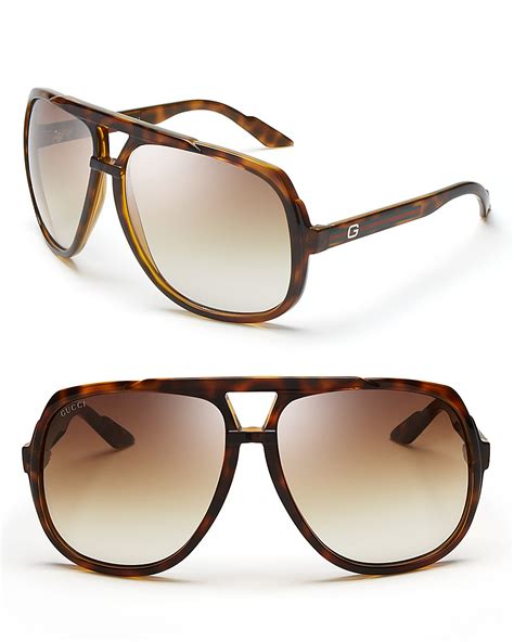 gucci men's aviator sunglasses|Gucci 56mm exaggerated aviator sunglasses.